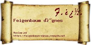Feigenbaum Ágnes névjegykártya